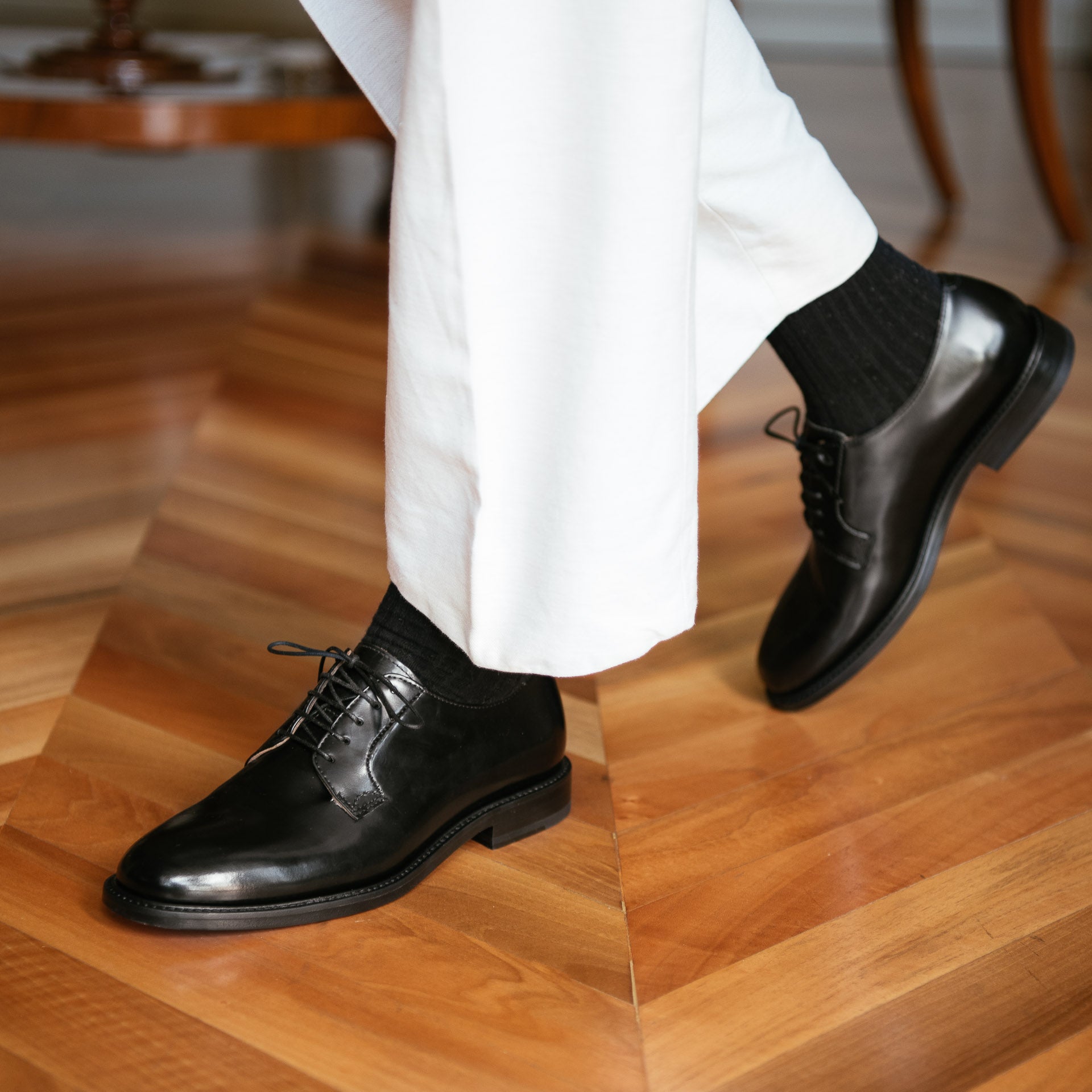 Women's derby shoes in leather Velasca