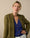 Our Inky blue 100% organic cotton Gradara cardigan - Picture 3 - Velasca
